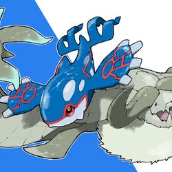 This is a pixiv picture whose title is Pokémon x Monster Hunter 3.