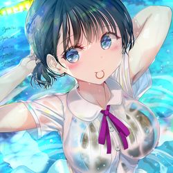 This is a pixiv picture whose title is 「もうすぐ夏だね、楽しみだね」.