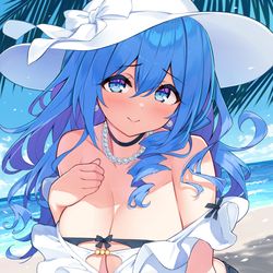 This is a pixiv picture whose title is 水着藍さん.