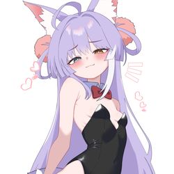 This is a pixiv picture whose title is 바니걸 부키부키.