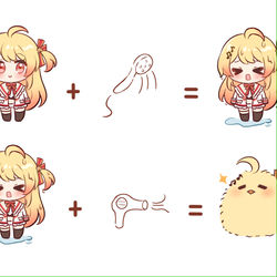 This is a pixiv picture whose title is 🚿💨🐥.