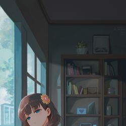 This is a pixiv picture whose title is 【request】外は暑い….