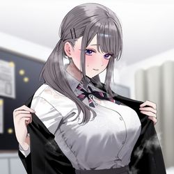 This is a pixiv picture whose title is まだ4月なのにもう暑い…….