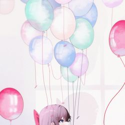 This is a pixiv picture whose title is 🎈.