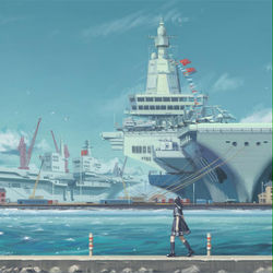 This is a pixiv picture whose title is 海军18舰.