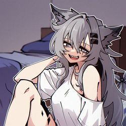 This is a pixiv picture whose title is Lappland The Unemployed.