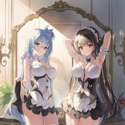 This is a pixiv picture whose title is メイド.