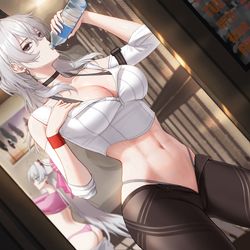 This is a pixiv picture whose title is 健身房撞见了赞妮？.