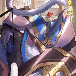 This is a pixiv picture whose title is 猫の本能.