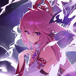 This is a pixiv picture whose title is Day019_八重神子.
