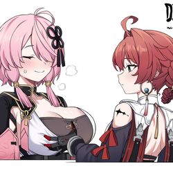 This is a pixiv picture whose title is 丹瑾ちゃん…桃祈ちゃん….