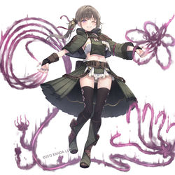 This is a pixiv picture whose title is 【千年戦争アイギス】毒花の妖糸ジュジュカ.