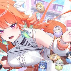 This is a pixiv picture whose title is Kiara 3D Live Concert Thumbnail.