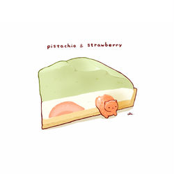 This is a pixiv picture whose title is ピスタチオといちごのタルト.