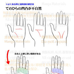 This is a pixiv picture whose title is 個人メモ：手のひら/母指球と小指球.