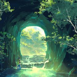 This is a pixiv picture whose title is 物語.