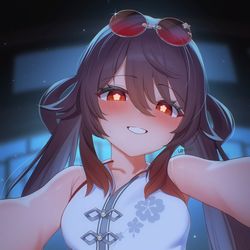 This is a pixiv picture whose title is 【原神】胡桃.