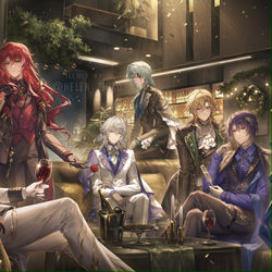 This is a pixiv picture whose title is Happy 2nd Anniversary.