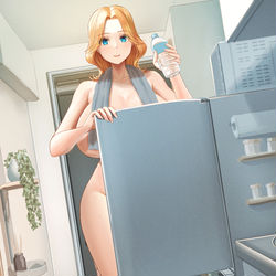 This is a pixiv picture whose title is クォーターちゃん-冷蔵庫-.