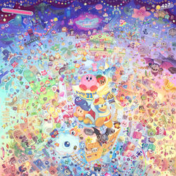 This is a pixiv picture whose title is 星のカービィ33周年！.