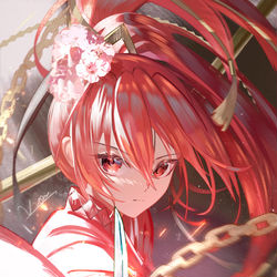 This is a pixiv picture whose title is day21佐仓杏子版花木兰x童话系列.