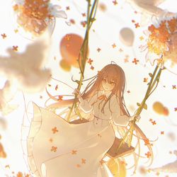 This is a pixiv picture whose title is 金木犀の泡沫.