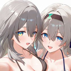 This is a pixiv picture whose title is 星 x ホタル | Stelle x Firefly.