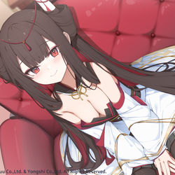 This is a pixiv picture whose title is アズールレーン　初月ASMR.