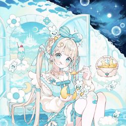 This is a pixiv picture whose title is Aqua Reverie.