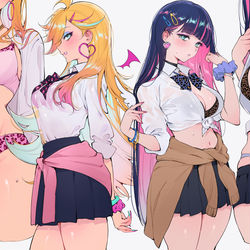 This is a pixiv picture whose title is ギャルたち.
