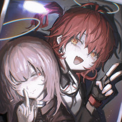 This is a pixiv picture whose title is 姉妹写真.