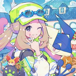 This is a pixiv picture whose title is 【XY11周年】ネオストリートスタイルのセレナとゲッコウガ✨️.