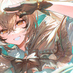 This is a pixiv picture whose title is Mumei🤎🪶.
