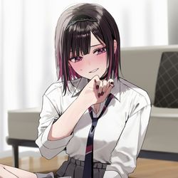 This is a pixiv picture whose title is ｢あは……なんか恥ずー………｣.