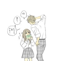 This is a pixiv picture whose title is 身長差片思い5.