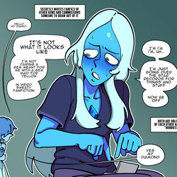 This is a pixiv picture whose title is Some blue doodels.