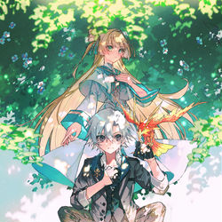 This is a pixiv picture whose title is 忌み子として捨てられた召喚士、実は世界最強.