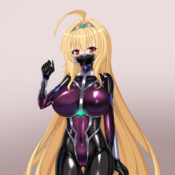 This is a pixiv picture whose title is ぴっちり対魔忍ちゃん.