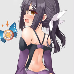 This is a pixiv picture whose title is ぱっくり背中美遊.