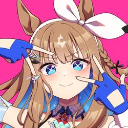 This is a pixiv picture whose title is アーモンドアイ.
