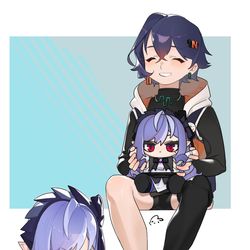 This is a pixiv picture whose title is 🦇🧸.