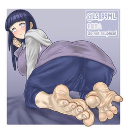 This is a pixiv picture whose title is ヒナタ足裏.