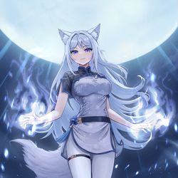 This is a pixiv picture whose title is ムーンファイア.