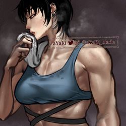 This is a pixiv picture whose title is After workout.