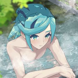 This is a pixiv picture whose title is 温泉満喫グルさん.