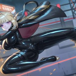 This is a pixiv picture whose title is 摸了个绝区零的胶衣伊芙琳.