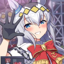 This is a pixiv picture whose title is 笠松の泥ウサギがスターウマ娘に.