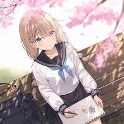 This is a pixiv picture whose title is さくらのあと.