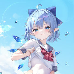 This is a pixiv picture whose title is ⑨.