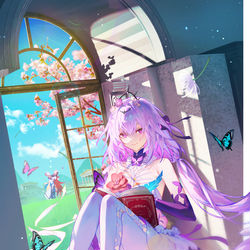 This is a pixiv picture whose title is 文学少女.